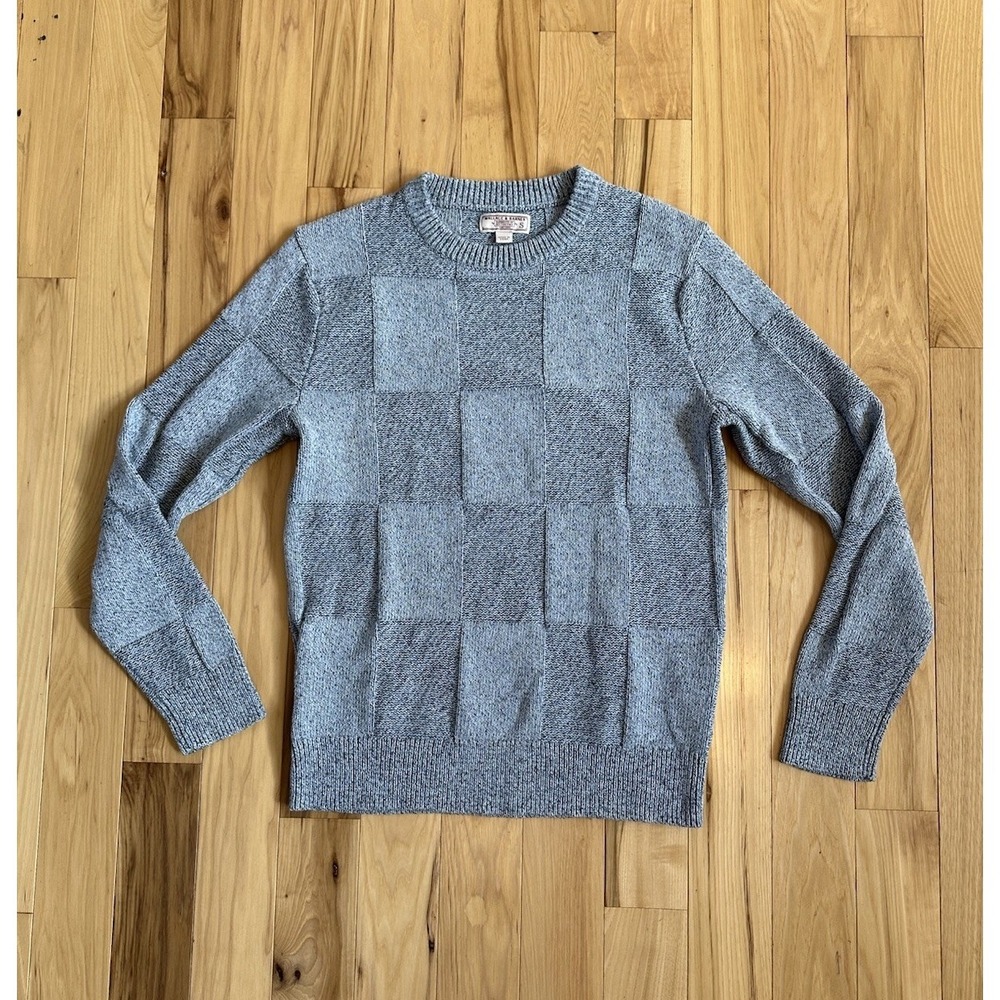 Wallace‎ Barnes Knit Patch Sweater Womens Small Blue Pullover Crewneck